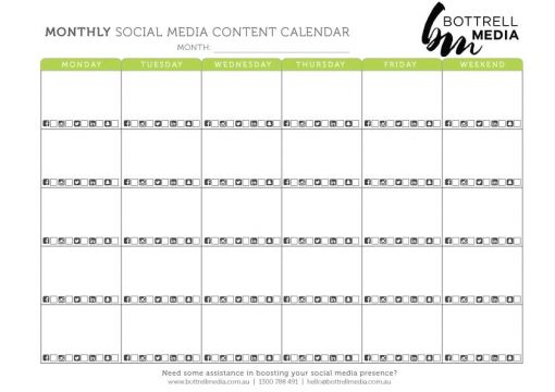 Social Media Planning Template